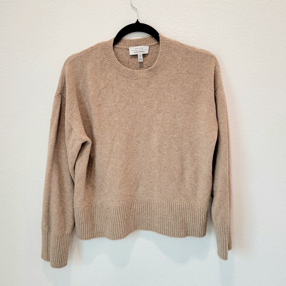 & Other Stories Beige Crewneck Sweater